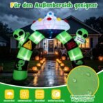 Pripučiama Helovino arka su ateivių ir NSO motyvais (Žalia) – Paveikslėlis 5
