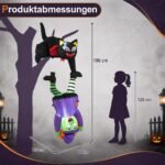 Pripučiama Helovino dekoracija su ragana ir kate 190 cm (Įvairiaspalvė) – Paveikslėlis 2