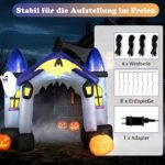 Pripučiamas Helovino dekoras – arka su LED apšvietimu (Įvairiaspalvė) – Paveikslėlis 3