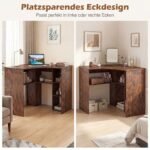 Rašomasis stalas kampinis su lentynomis (Ruda (rustikali)) – Paveikslėlis 3