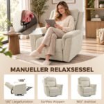 Relaksacinis krėslas su supimosi funkcija, 360° sukimosi mechanizmu ir atrama kojoms – Paveikslėlis 4