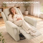 Relaksacinis krėslas su supimosi funkcija, 360° sukimosi mechanizmu ir atrama kojoms – Paveikslėlis 6