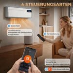 Sieninis keraminis šildytuvas 2000 W su Wi-Fi ir termostatu – Paveikslėlis 7