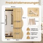 Sieninis slankiojamas veidrodis su perforuota laikymo lenta (Natūrali) – Paveikslėlis 2