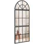 Sieninis veidrodis 120x54 cm, 3 dalių, arkos formos lango dizaino – Paveikslėlis 10