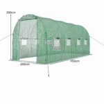Šiltnamis tunelinis su cinkuoto metalo karkasu 4,5 x 2 x 2 m (Žalia) – Paveikslėlis 2