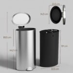 Šiukšliadėžė 30 l su pedalu, lėtai nusileidžiančiu dangčiu ir kvapų filtru – Paveikslėlis 3