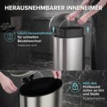 Šiukšliadėžė 30 l su pedalu, lėtai nusileidžiančiu dangčiu ir kvapų filtru – Paveikslėlis 5