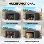 Sodo palapinė 2,3 x 2 m su vandeniui atspariu PE audiniu ir užtraukiama durimi – Paveikslėlis 6