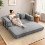 Sofa-lova 5-in-1 su 205 cm pločio miegama vieta ir putų užpildu – Paveikslėlis 2