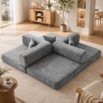 Sofa-lova 5-in-1 su 205 cm pločio miegama vieta ir putų užpildu – Paveikslėlis 8