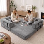 Sofa-lova 5-in-1 su 205 cm pločio miegama vieta ir putų užpildu – Paveikslėlis 9