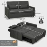 Sofa-lova dvivietė išskleidžiama su 3 padėčių atlošu ir šoninėmis kišenėmis – Paveikslėlis 3