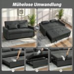 Sofa-lova dvivietė išskleidžiama su 3 padėčių atlošu ir šoninėmis kišenėmis – Paveikslėlis 4