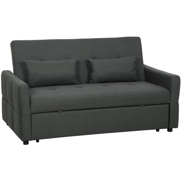 Sofa-lova dvivietė išskleidžiama su 3 padėčių atlošu ir šoninėmis kišenėmis