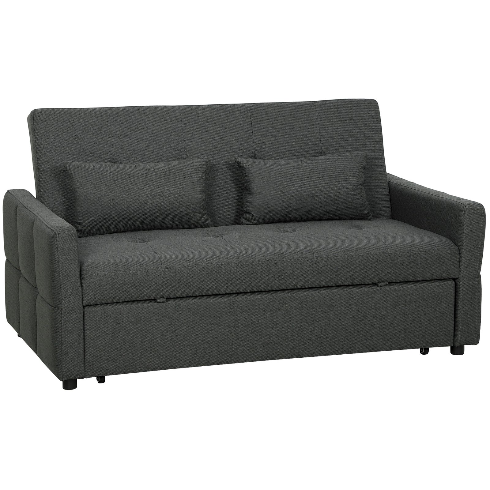 Sofa-lova dvivietė išskleidžiama su 3 padėčių atlošu ir šoninėmis kišenėmis Sofa-lova dvivietė išskleidžiama su 3 padėčių atlošu ir šoninėmis kišenėmis