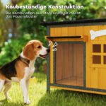 Šunų namelis su atidaromu stogu ir išimamu dugnu 84,5x62x65 cm – Paveikslėlis 4