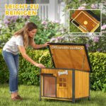 Šunų namelis su atidaromu stogu ir išimamu dugnu 84,5x62x65 cm – Paveikslėlis 6