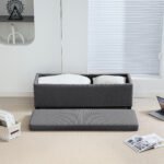 Suoliukas daiktadėžė 112x42x40 cm, 84 l talpos, aksominis – Paveikslėlis 5