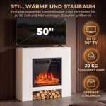 TV spintelė su elektriniu židiniu iki 50 colių televizoriams ir nuotolinio valdymo pulteliu – Paveikslėlis 4