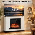 TV spintelė su elektrokaminu, 80 cm ir 1800 W šildymo funkcija – Paveikslėlis 4