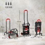 Transportavimo vežimėlis 2-in-1 su sulankstoma konstrukcija ir plieniniu rėmu – Paveikslėlis 3