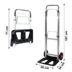 Transportavimo vežimėlis sulankstomas aliumininis 90 kg – Paveikslėlis 6