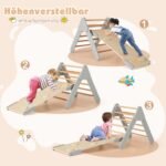 Vaikiškas 4-in-1 laipynių rinkinys su čiuožykla (Pilka) – Paveikslėlis 5