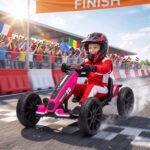 Vaikiškas elektrinis kartingas su 12V varikliais ir reguliuojama sėdyne – Paveikslėlis 2