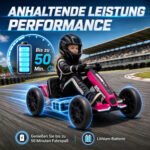 Vaikiškas elektrinis kartingas su 12V varikliais ir reguliuojama sėdyne – Paveikslėlis 6