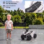 Vaikiškas elektrinis keturratis su ličio akumuliatoriumi ir 2 km/h greičiu – Paveikslėlis 3