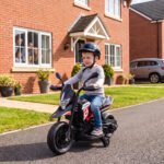 Vaikiškas elektrinis motociklas Aprilia su nuimamais balansiniais ratukais – Paveikslėlis 10