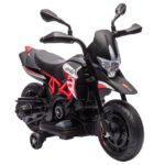 Vaikiškas elektrinis motociklas Aprilia su nuimamais balansiniais ratukais
