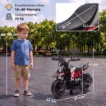 Vaikiškas elektrinis motociklas Aprilia su nuimamais balansiniais ratukais – Paveikslėlis 3