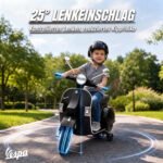 Vaikiškas elektrinis motoroleris Vespa PX150 su ličio akumuliatoriumi ir ratukais – Paveikslėlis 7