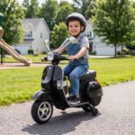 Vaikiškas elektrinis motoroleris Vespa PX150 su ličio akumuliatoriumi ir ratukais – Paveikslėlis 8