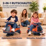 Vaikiškas elektromobilis 2 viename su ličio akumuliatoriumi ir 360° ratukais – Paveikslėlis 4