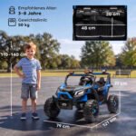 Vaikiškas elektromobilis UTV dvivietis su 24V baterija ir nuotolinio valdymo pultu 240W – Paveikslėlis 3
