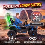 Vaikiškas elektromobilis UTV dvivietis su 24V baterija ir nuotolinio valdymo pultu 240W – Paveikslėlis 6