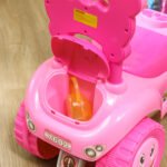 Vaikiškas paspiriamas automobilis su muzika, šviesomis ir daiktadėže – Paveikslėlis 8