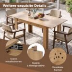 Valgomasis stalas išskleidžiamas su L formos kojomis (Natūrali) – Paveikslėlis 5