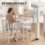 Valgomojo komplektas, 3 dalių stalas su 2 kėdėmis mažoms erdvėms – Paveikslėlis 6