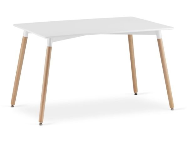 Valgomojo stalas 120x80x75 cm su medinėmis kojomis