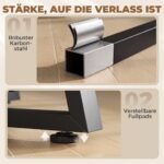 Valgomojo stalas apvalus, 100 cm, su plieniniu rėmu, 4 asmenims – Paveikslėlis 5