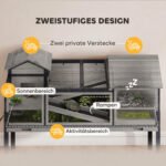 Vėžlių namelis su dviem aukštais, ištraukiamu padėklu ir stikliniais langeliais – Paveikslėlis 4
