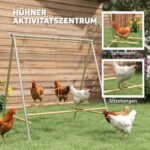 Vištų žaidimų aikštelė su 2 sūpuoklėmis ir 4 laktomis iš plieno bei pušies – Paveikslėlis 4