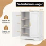 Vonios spintelė pastatoma su reguliuojama lentyna ir dvejomis durelėmis (Balta) – Paveikslėlis 2