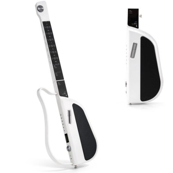 Išmanioji belaidė gitara su liečiamais klavišais ir šviesos efektais (Balta)